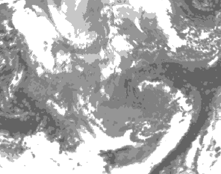 GDPS total cloud 174 hour forecast chart for Canada based on 2025/11/20 1200Z data