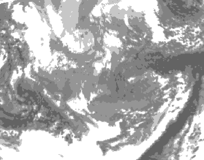 GDPS total cloud 180 hour forecast chart for Canada based on 2025/11/20 1200Z data