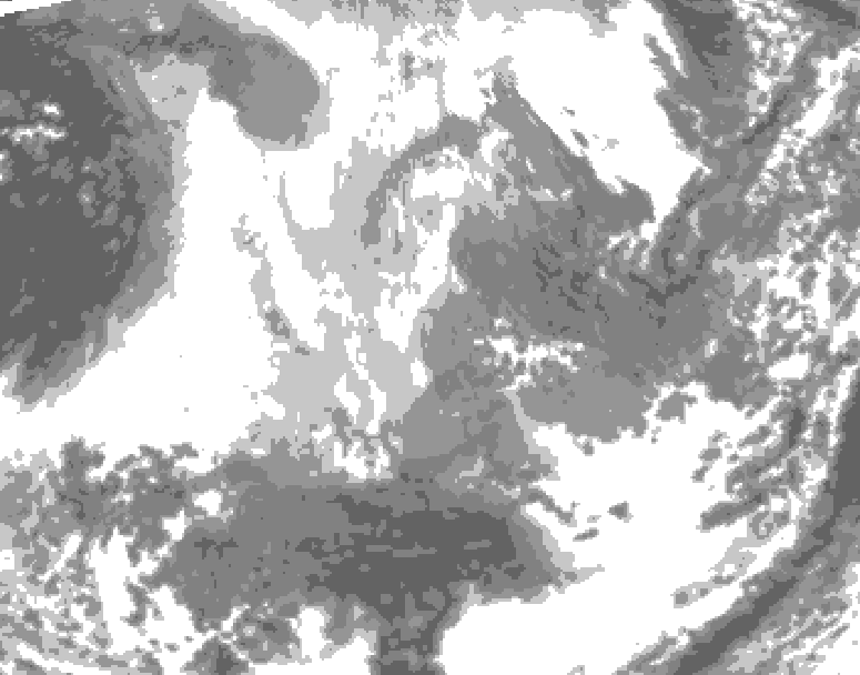 GDPS total cloud 222 hour forecast chart for Canada based on 2025/11/20 1200Z data