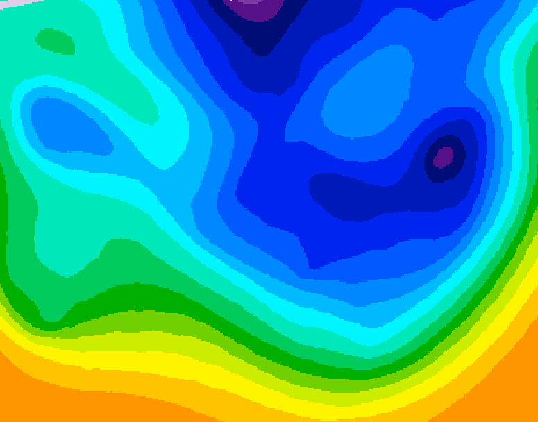 GDPS 500 millibar geopotential height 186 hour forecast chart for Canada based on 2025/11/21 0000Z data