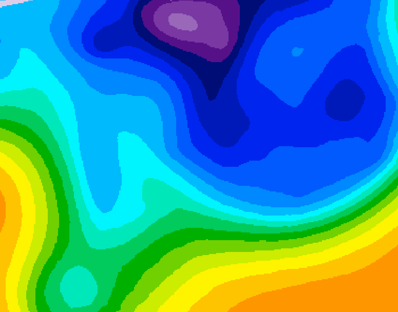 GDPS 500 millibar geopotential height 234 hour forecast chart for Canada based on 2025/11/21 0000Z data