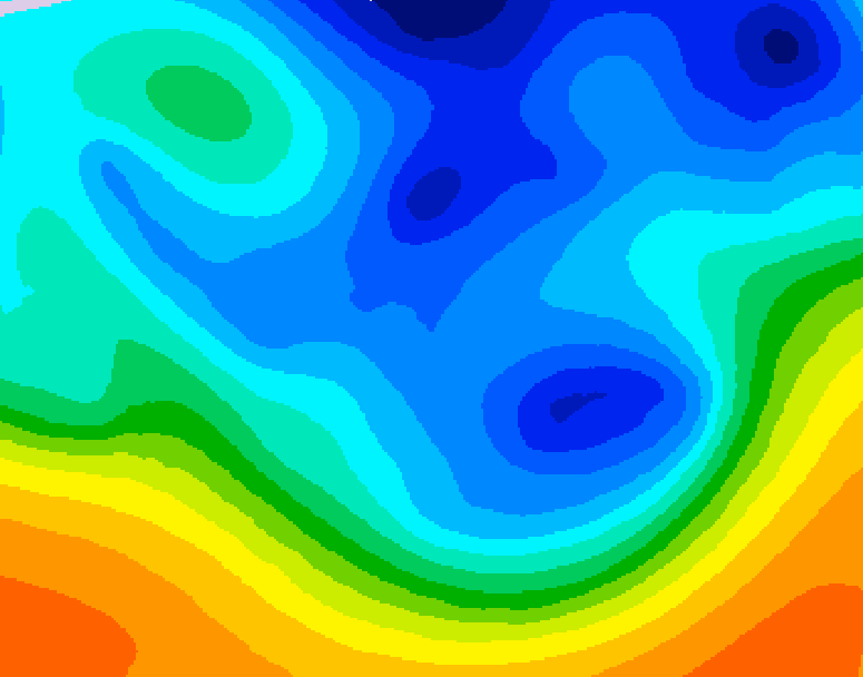 GDPS 500 millibar geopotential height 150 hour forecast chart for Canada based on 2025/11/21 1200Z data
