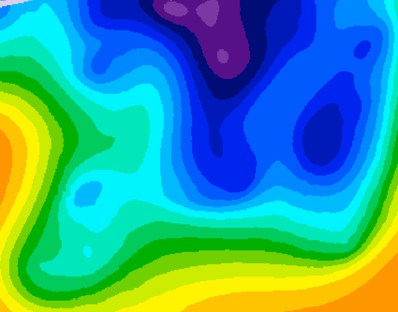GDPS 500 millibar geopotential height 198 hour forecast chart for Canada based on 2025/11/21 1200Z data