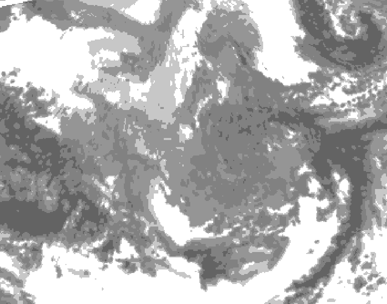 GDPS total cloud 162 hour forecast chart for Canada based on 2025/11/21 0000Z data