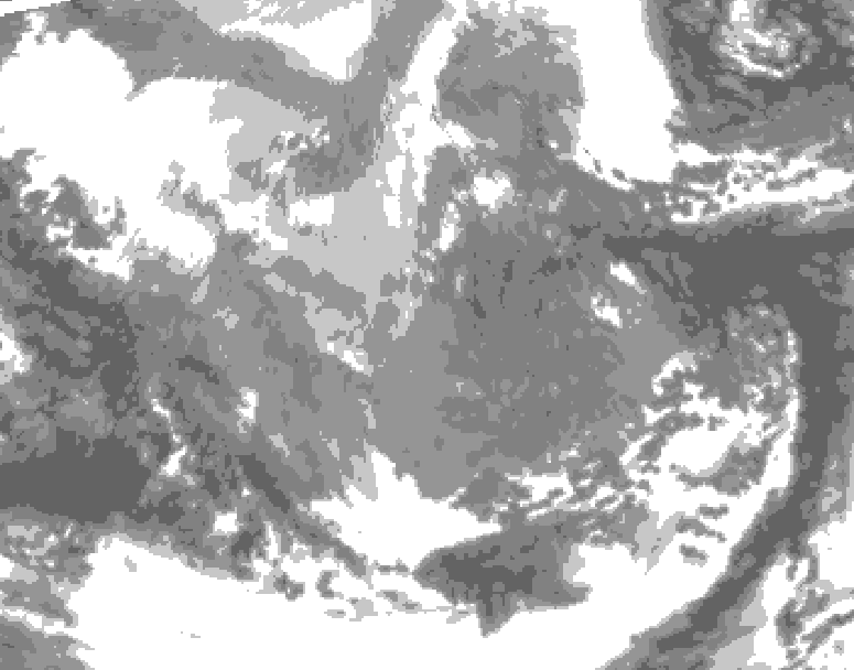 GDPS total cloud 168 hour forecast chart for Canada based on 2025/11/21 0000Z data