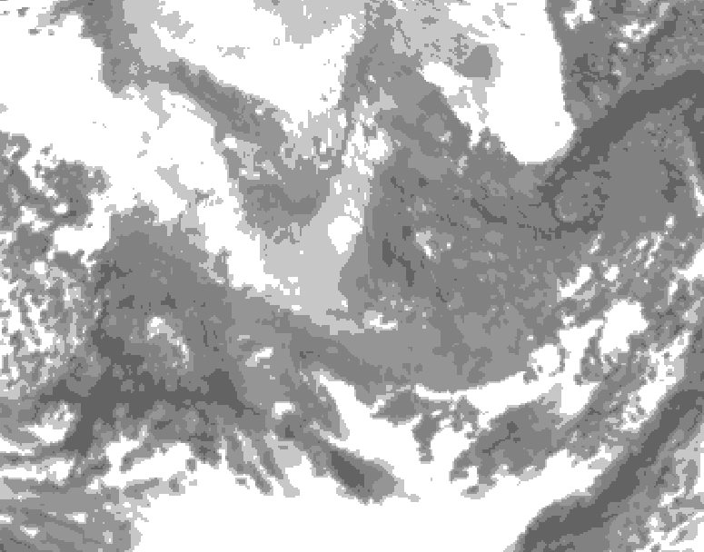 GDPS total cloud 186 hour forecast chart for Canada based on 2025/11/21 0000Z data