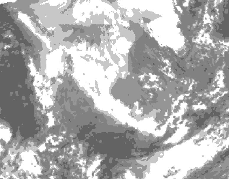 GDPS total cloud 240 hour forecast chart for Canada based on 2025/11/21 0000Z data