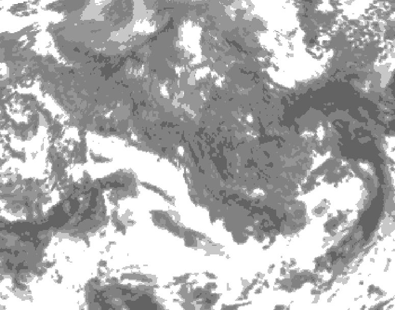 GDPS total cloud 048 hour forecast chart for Canada based on 2025/11/21 1200Z data