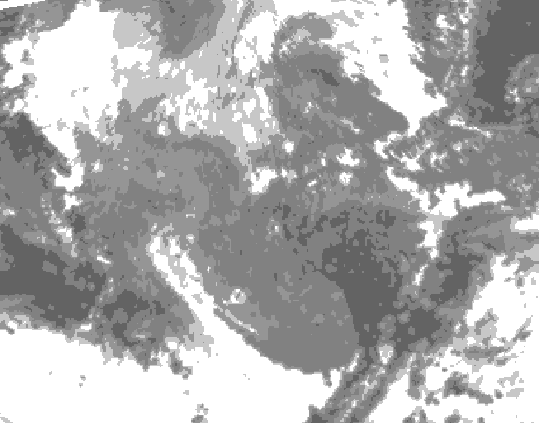 GDPS total cloud 126 hour forecast chart for Canada based on 2025/11/21 1200Z data