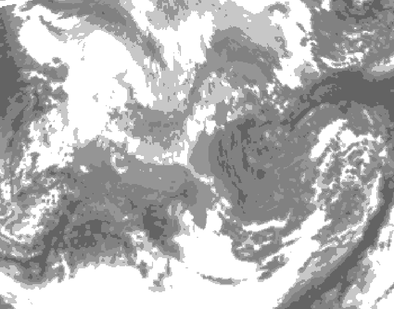 GDPS total cloud 174 hour forecast chart for Canada based on 2025/11/21 1200Z data