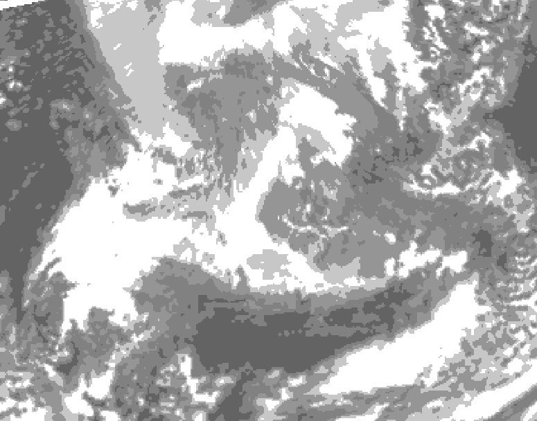 GDPS total cloud 222 hour forecast chart for Canada based on 2025/11/21 1200Z data