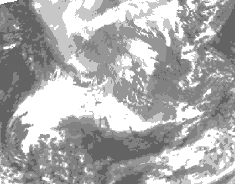 GDPS total cloud 228 hour forecast chart for Canada based on 2025/11/21 1200Z data