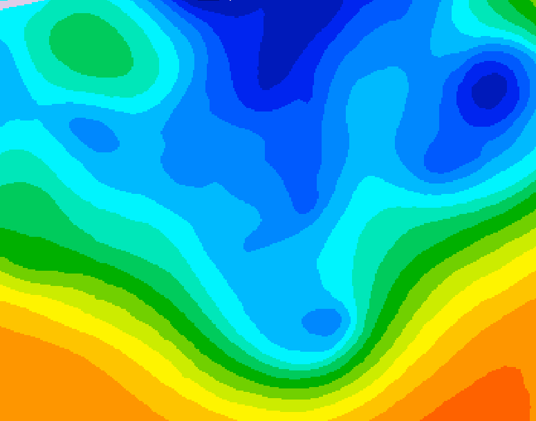 GDPS 500 millibar geopotential height 114 hour forecast chart for Canada based on 2025/11/22 0000Z data
