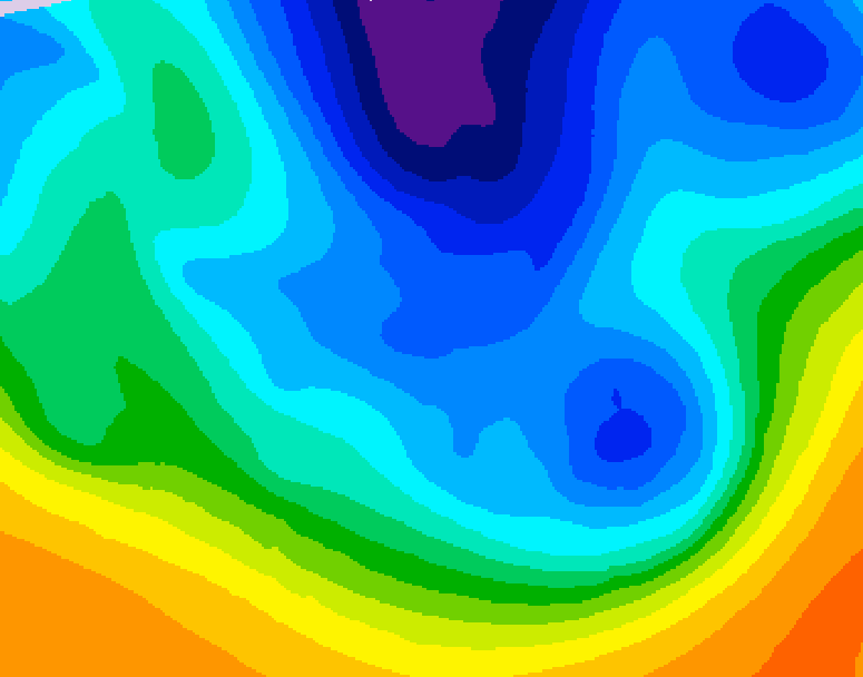 GDPS 500 millibar geopotential height 144 hour forecast chart for Canada based on 2025/11/22 0000Z data