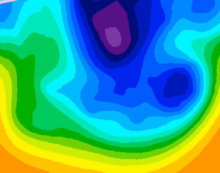 GDPS 500 millibar geopotential height 162 hour forecast chart for Canada based on 2025/11/22 0000Z data