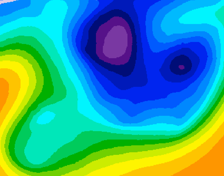GDPS 500 millibar geopotential height 186 hour forecast chart for Canada based on 2025/11/22 0000Z data