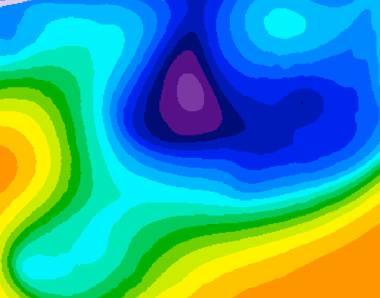 GDPS 500 millibar geopotential height 210 hour forecast chart for Canada based on 2025/11/22 0000Z data