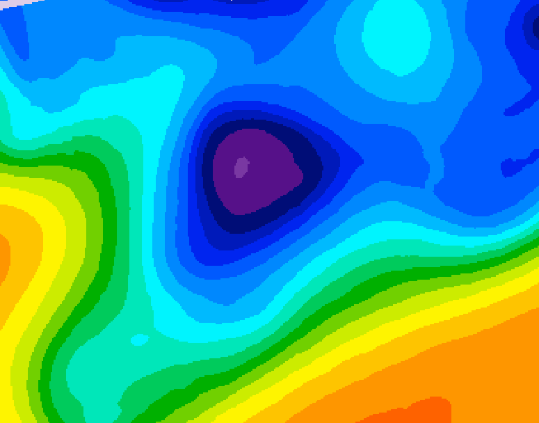 GDPS 500 millibar geopotential height 234 hour forecast chart for Canada based on 2025/11/22 0000Z data