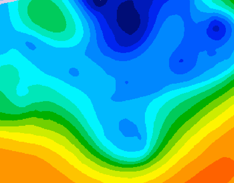 GDPS 500 millibar geopotential height 102 hour forecast chart for Canada based on 2025/11/22 1200Z data