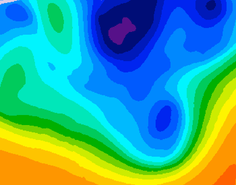 GDPS 500 millibar geopotential height 126 hour forecast chart for Canada based on 2025/11/22 1200Z data