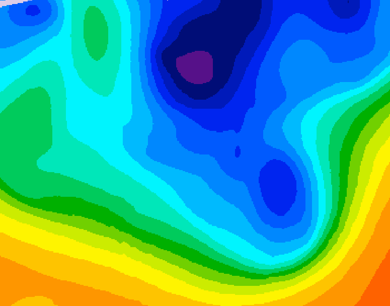 GDPS 500 millibar geopotential height 132 hour forecast chart for Canada based on 2025/11/22 1200Z data