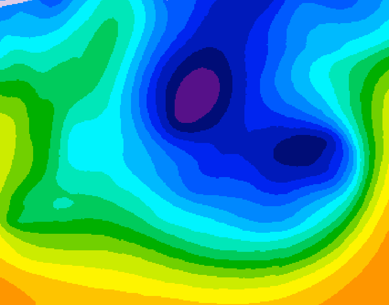 GDPS 500 millibar geopotential height 150 hour forecast chart for Canada based on 2025/11/22 1200Z data
