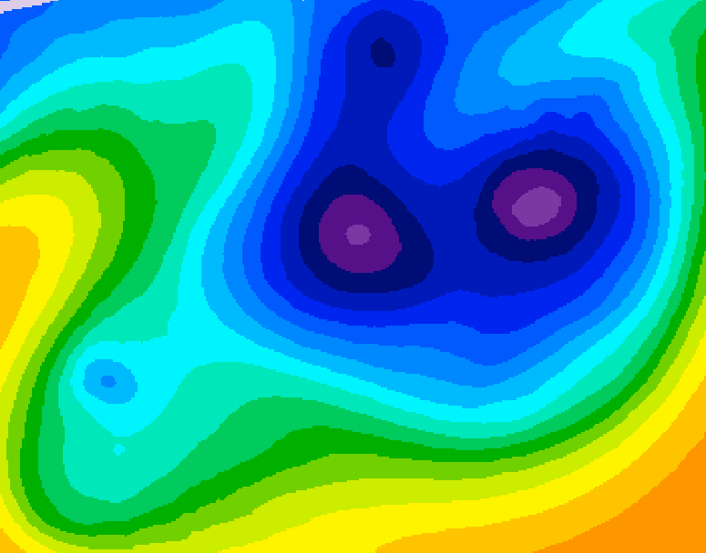 GDPS 500 millibar geopotential height 174 hour forecast chart for Canada based on 2025/11/22 1200Z data
