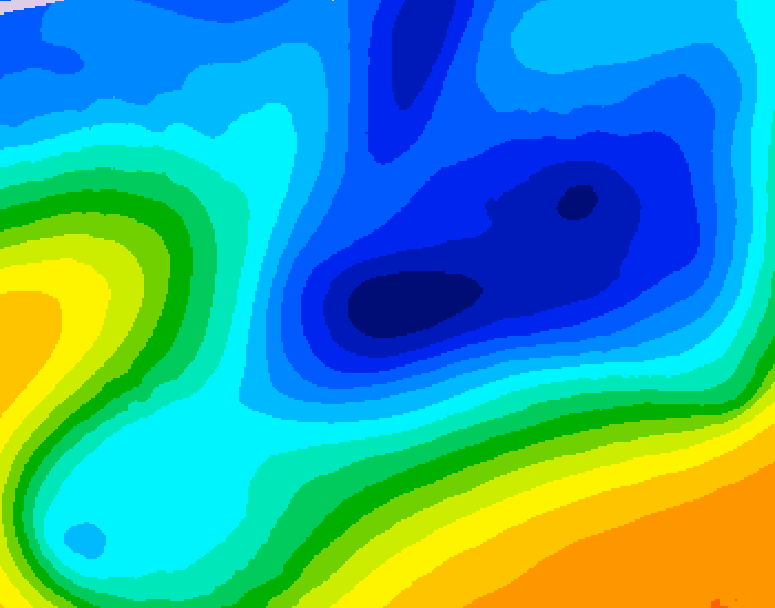 GDPS 500 millibar geopotential height 198 hour forecast chart for Canada based on 2025/11/22 1200Z data