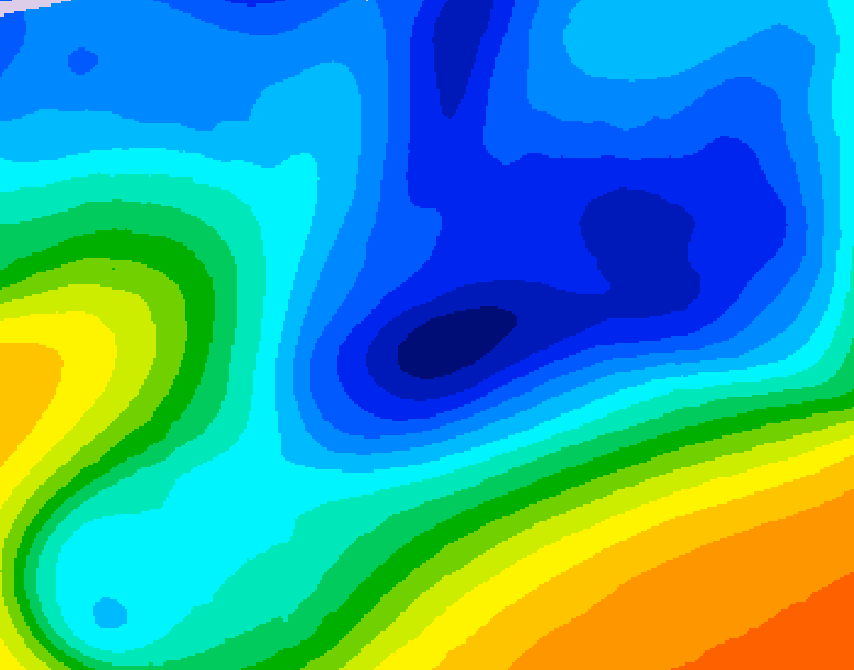 GDPS 500 millibar geopotential height 204 hour forecast chart for Canada based on 2025/11/22 1200Z data
