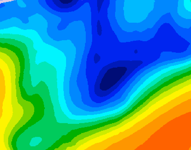 GDPS 500 millibar geopotential height 228 hour forecast chart for Canada based on 2025/11/22 1200Z data