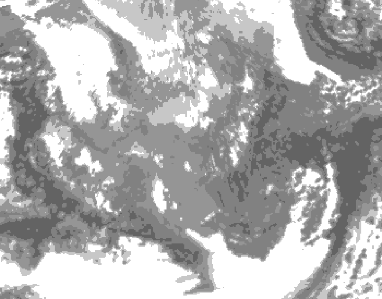 GDPS total cloud 144 hour forecast chart for Canada based on 2025/11/22 0000Z data