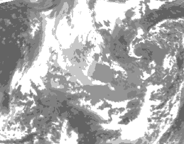 GDPS total cloud 174 hour forecast chart for Canada based on 2025/11/22 1200Z data
