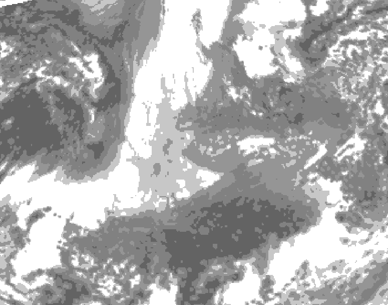 GDPS total cloud 204 hour forecast chart for Canada based on 2025/11/22 1200Z data