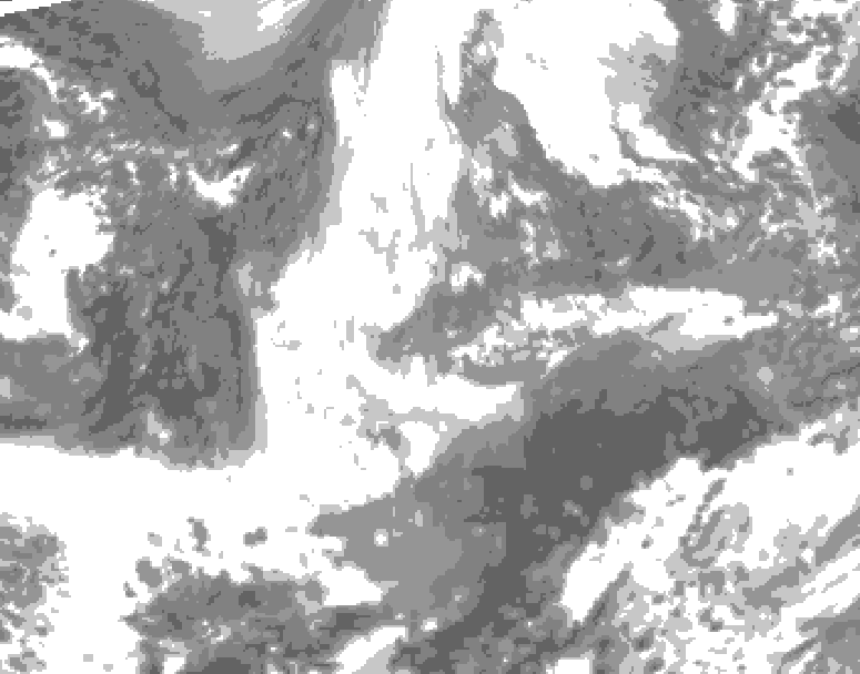 GDPS total cloud 222 hour forecast chart for Canada based on 2025/11/22 1200Z data