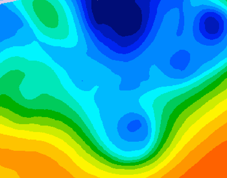 GDPS 500 millibar geopotential height 096 hour forecast chart for Canada based on 2025/11/23 0000Z data