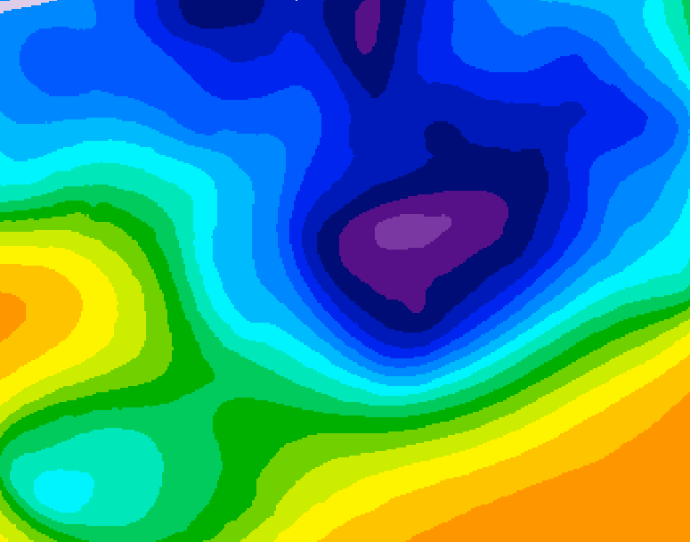 GDPS 500 millibar geopotential height 192 hour forecast chart for Canada based on 2025/11/23 0000Z data