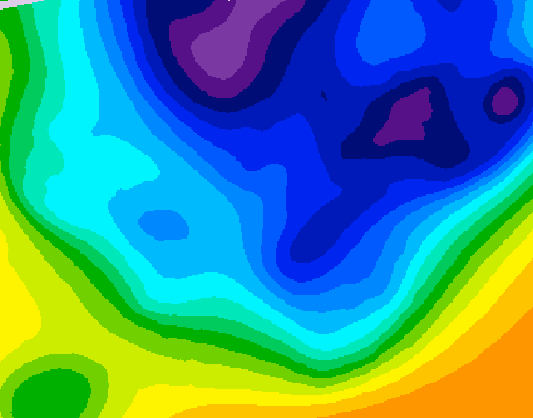 GDPS 500 millibar geopotential height 234 hour forecast chart for Canada based on 2025/11/23 0000Z data