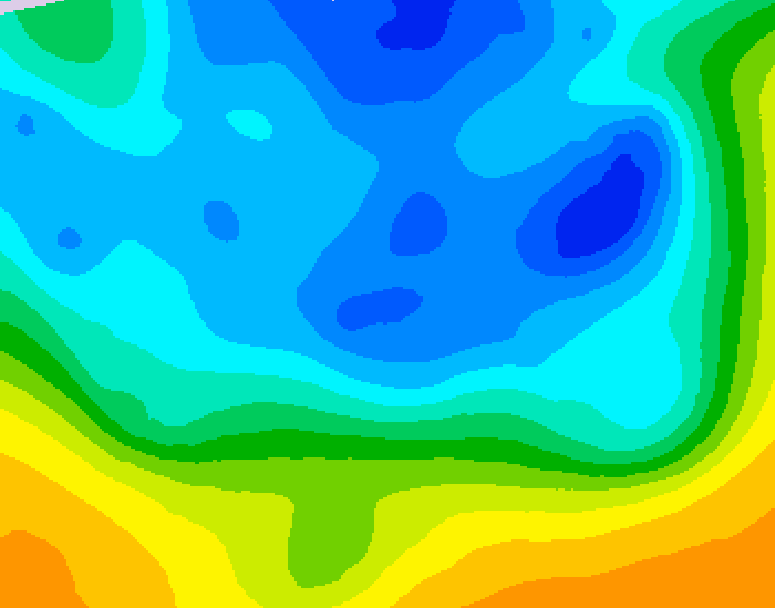 GDPS 500 millibar geopotential height 024 hour forecast chart for Canada based on 2025/11/23 1200Z data