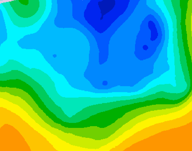 GDPS 500 millibar geopotential height 042 hour forecast chart for Canada based on 2025/11/23 1200Z data