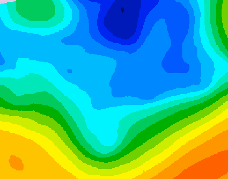 GDPS 500 millibar geopotential height 060 hour forecast chart for Canada based on 2025/11/23 1200Z data
