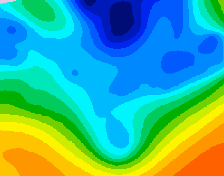 GDPS 500 millibar geopotential height 072 hour forecast chart for Canada based on 2025/11/23 1200Z data