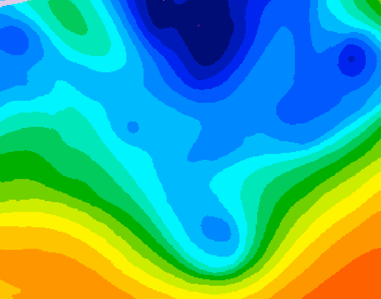 GDPS 500 millibar geopotential height 078 hour forecast chart for Canada based on 2025/11/23 1200Z data
