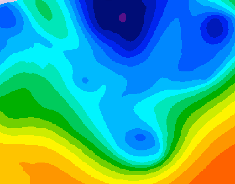 GDPS 500 millibar geopotential height 084 hour forecast chart for Canada based on 2025/11/23 1200Z data
