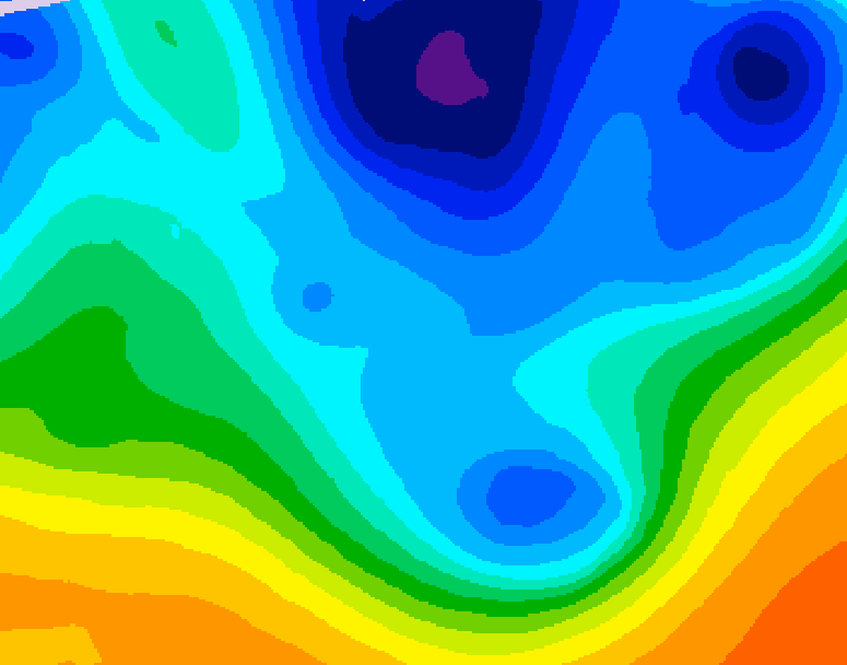 GDPS 500 millibar geopotential height 090 hour forecast chart for Canada based on 2025/11/23 1200Z data
