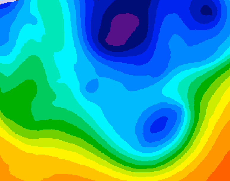 GDPS 500 millibar geopotential height 102 hour forecast chart for Canada based on 2025/11/23 1200Z data