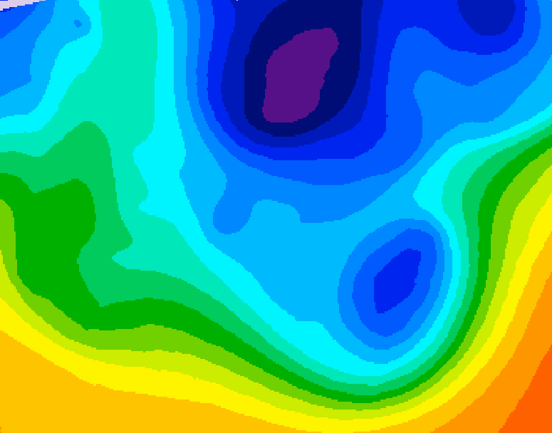 GDPS 500 millibar geopotential height 108 hour forecast chart for Canada based on 2025/11/23 1200Z data