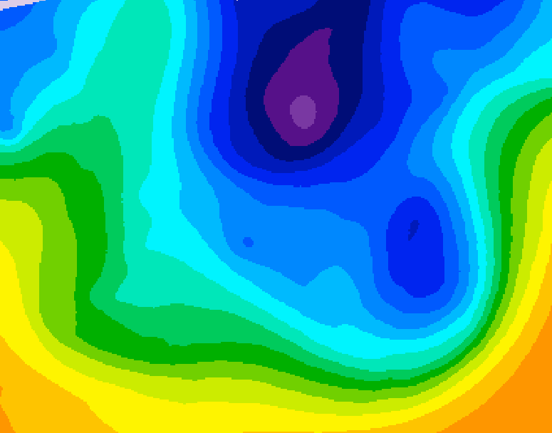 GDPS 500 millibar geopotential height 120 hour forecast chart for Canada based on 2025/11/23 1200Z data