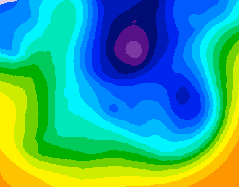 GDPS 500 millibar geopotential height 126 hour forecast chart for Canada based on 2025/11/23 1200Z data