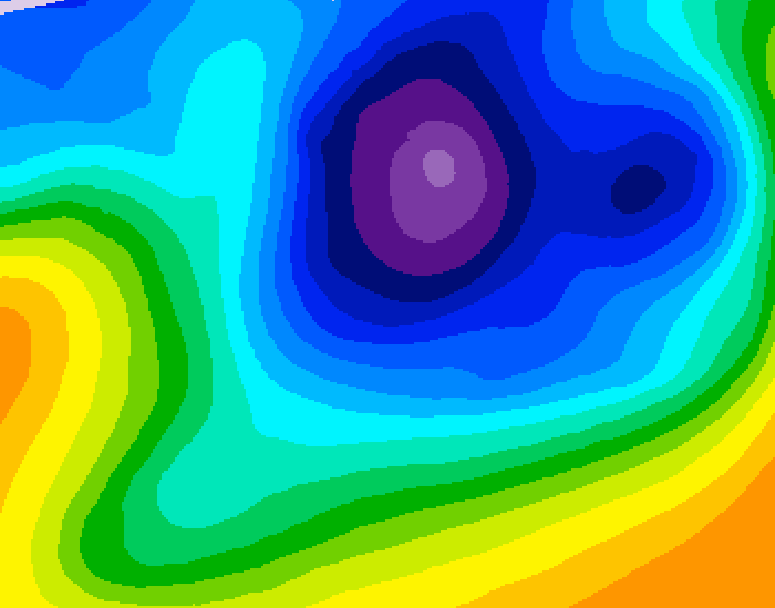GDPS 500 millibar geopotential height 150 hour forecast chart for Canada based on 2025/11/23 1200Z data