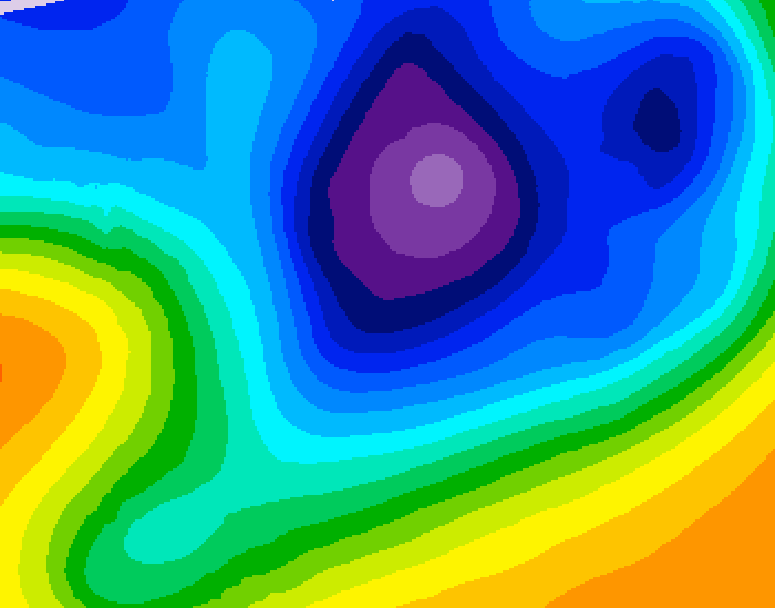 GDPS 500 millibar geopotential height 162 hour forecast chart for Canada based on 2025/11/23 1200Z data